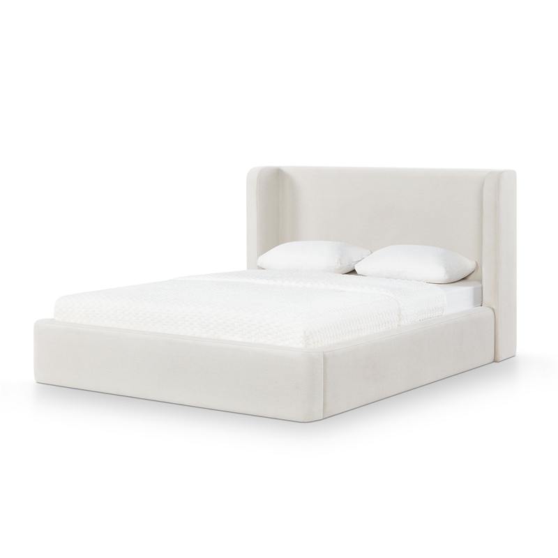 Harmony Cream Performance Chenille Queen Bed