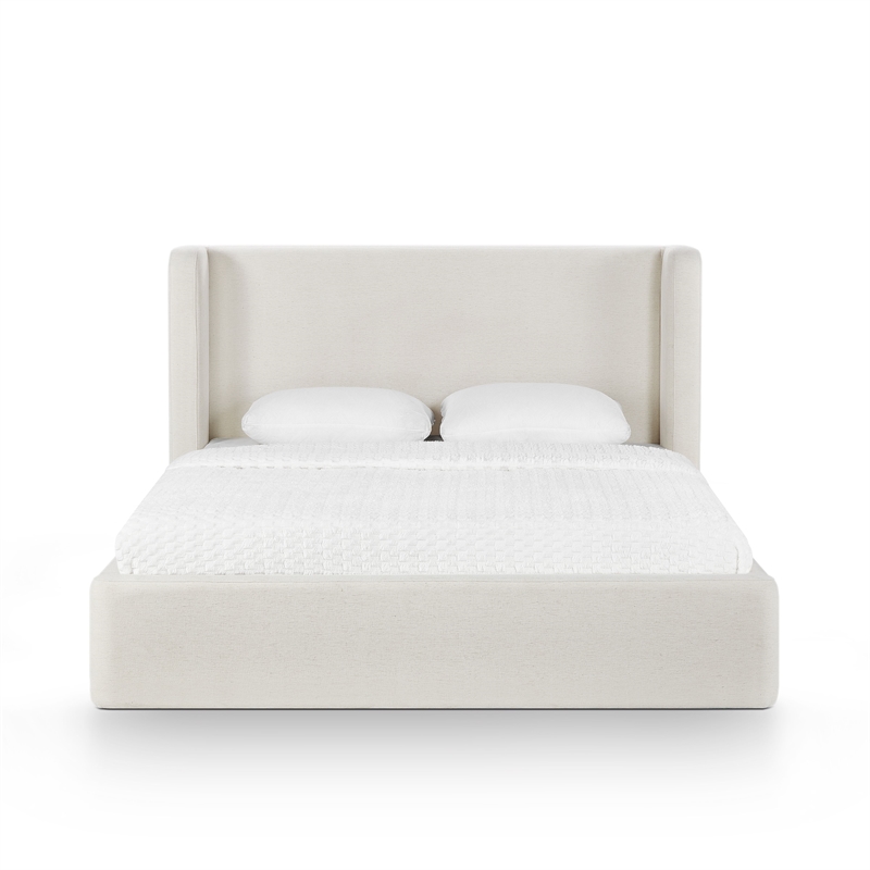 Harmony Cream Performance Chenille Queen Bed