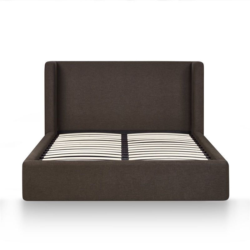 Harmony Chocolate Brown Performance Chenille Queen Bed