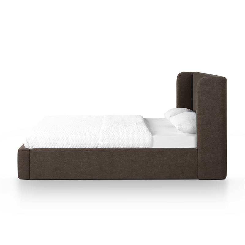 Harmony Chocolate Brown Performance Chenille Queen Bed