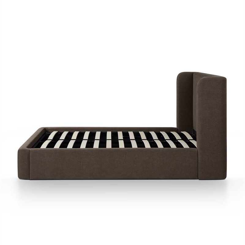 Harmony Chocolate Brown Performance Chenille Queen Bed
