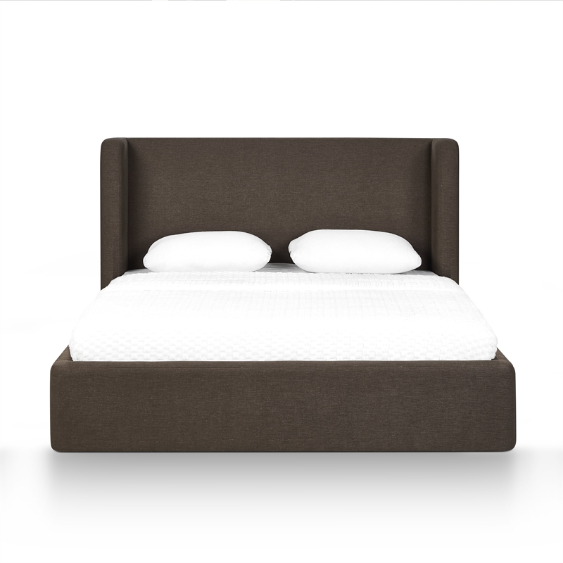Harmony Chocolate Brown Performance Chenille Queen Bed