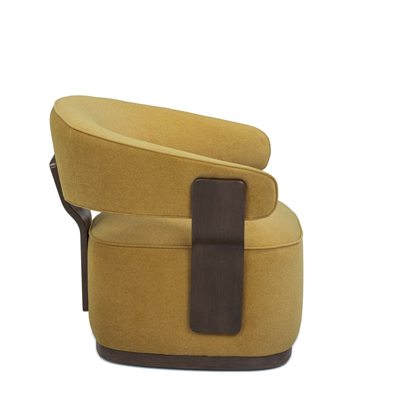 Madison Amber Performance Vegan Mohair Swivel Accent Chair