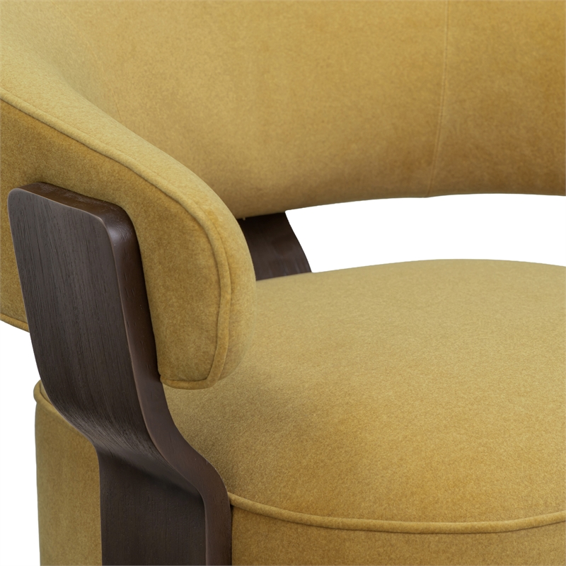 Madison Amber Performance Vegan Mohair Swivel Accent Chair