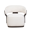 Madison Chalk Performance Linen Chenille Swivel Accent Chair