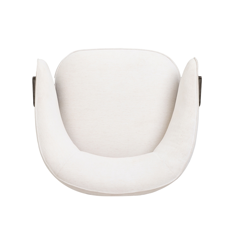Madison Chalk Performance Linen Chenille Swivel Accent Chair