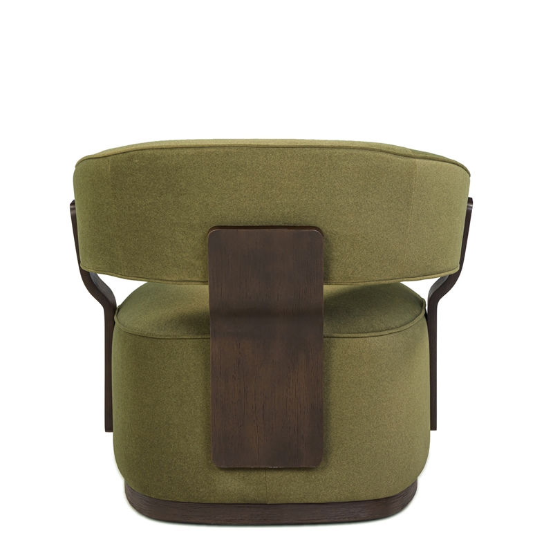 Madison Dark Green Performance Vegan Mohair Swivel Accent Chair