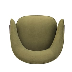 Madison Dark Green Performance Vegan Mohair Swivel Accent Chair