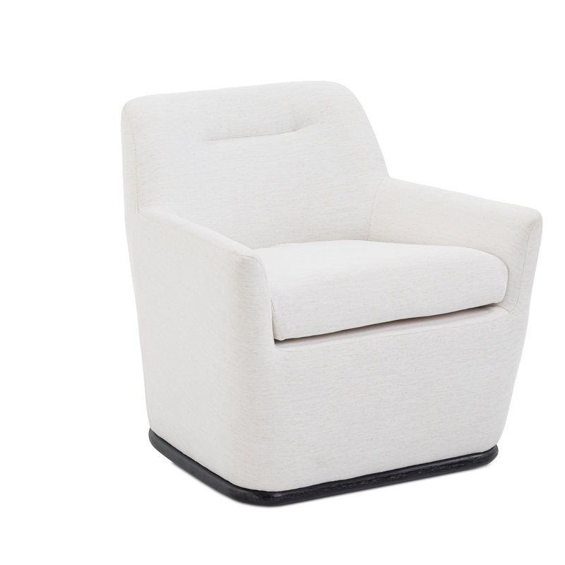 Mado Chalk Performance Linen Chenille Swivel Accent Chair