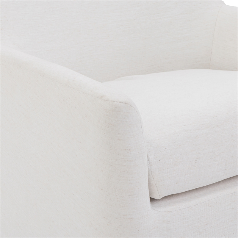 Mado Chalk Performance Linen Chenille Swivel Accent Chair
