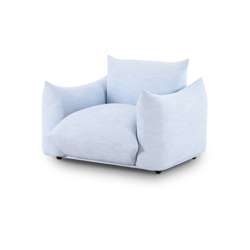 Saint Tropez Light Blue Performance Petite Boucle Outdoor Armchair