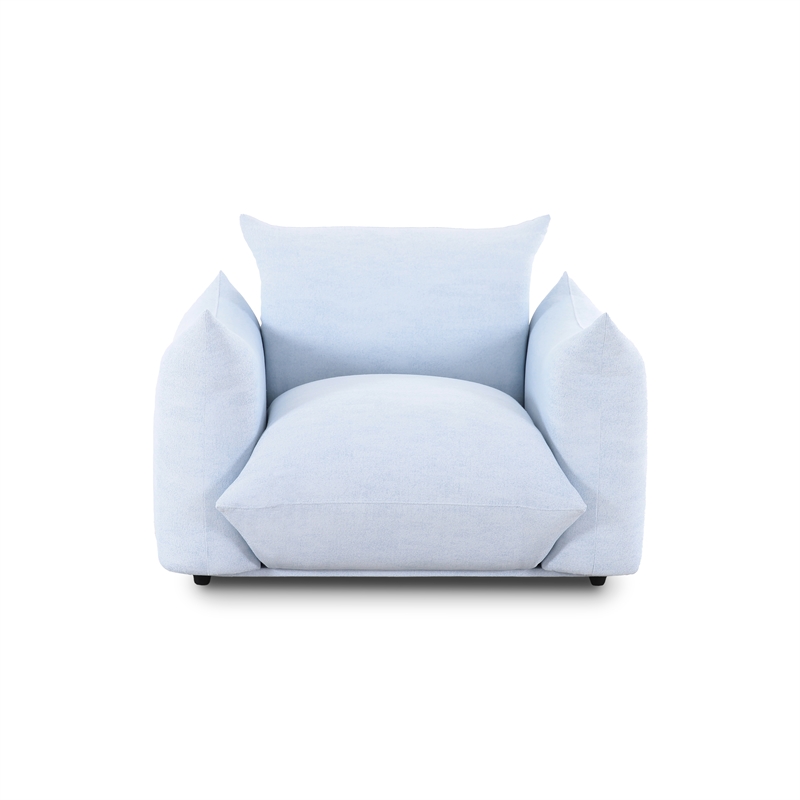 Saint Tropez Light Blue Performance Petite Boucle Outdoor Armchair