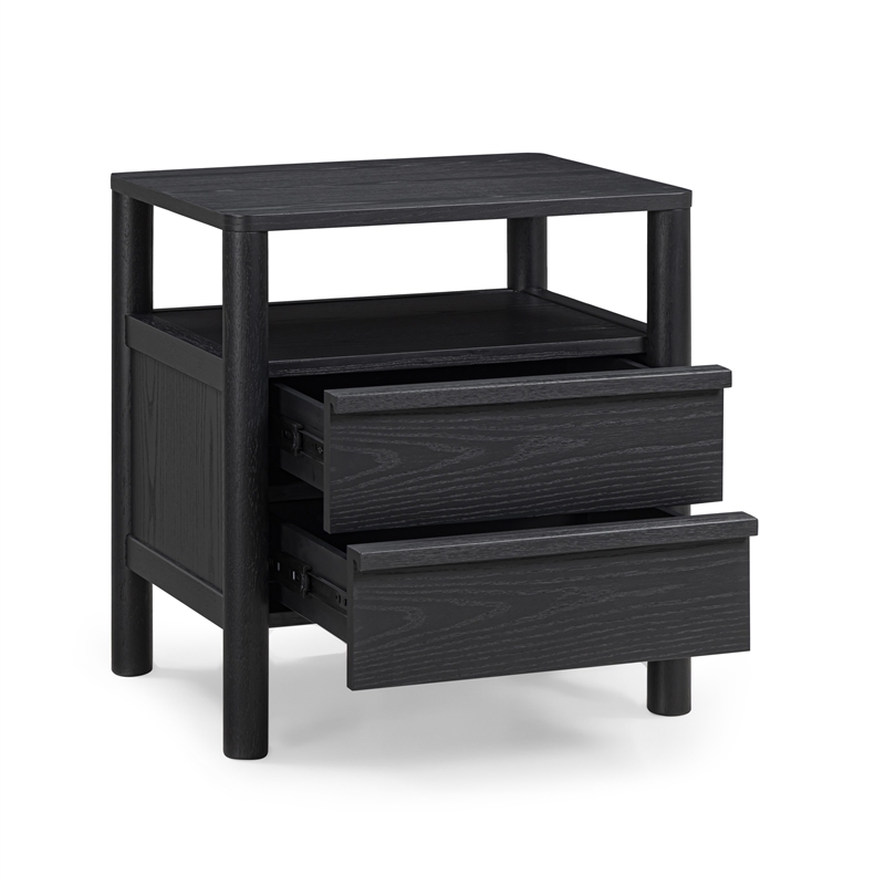 Tyra Black Ash Nightstand