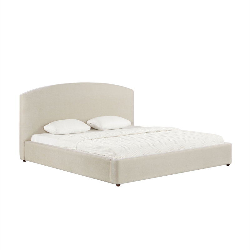 Leah Cream Performance Chenille King Bed