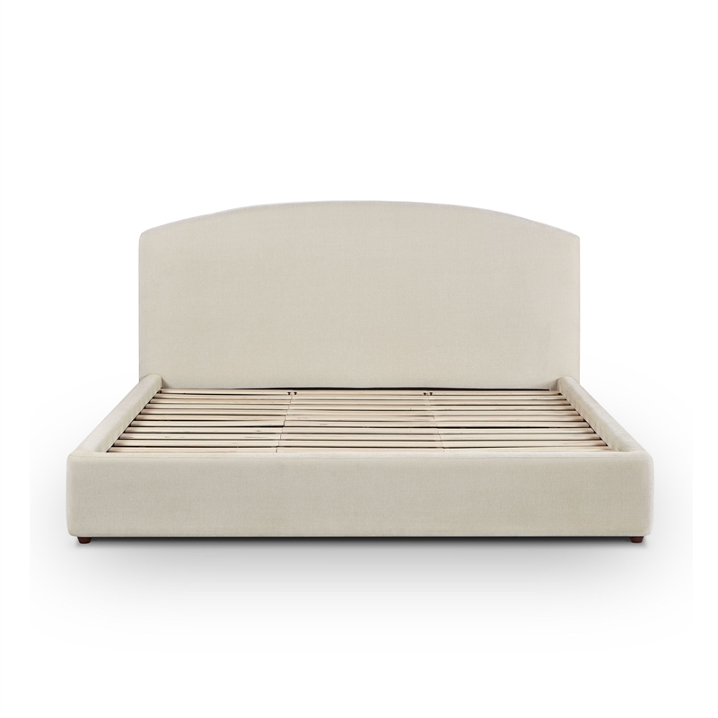 Leah Cream Performance Chenille King Bed