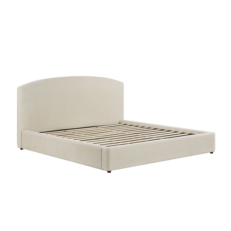 Leah Cream Performance Chenille King Bed