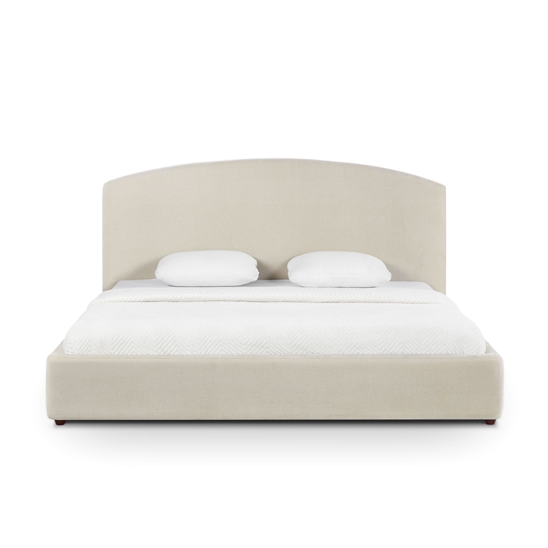 Leah Cream Performance Chenille King Bed