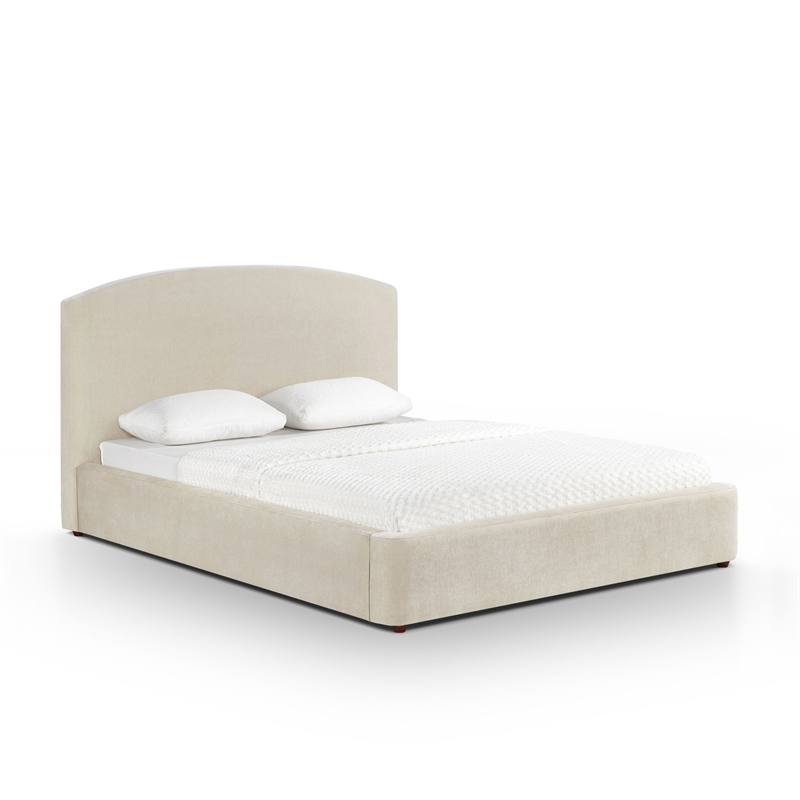 Leah Cream Performance Chenille Queen Bed