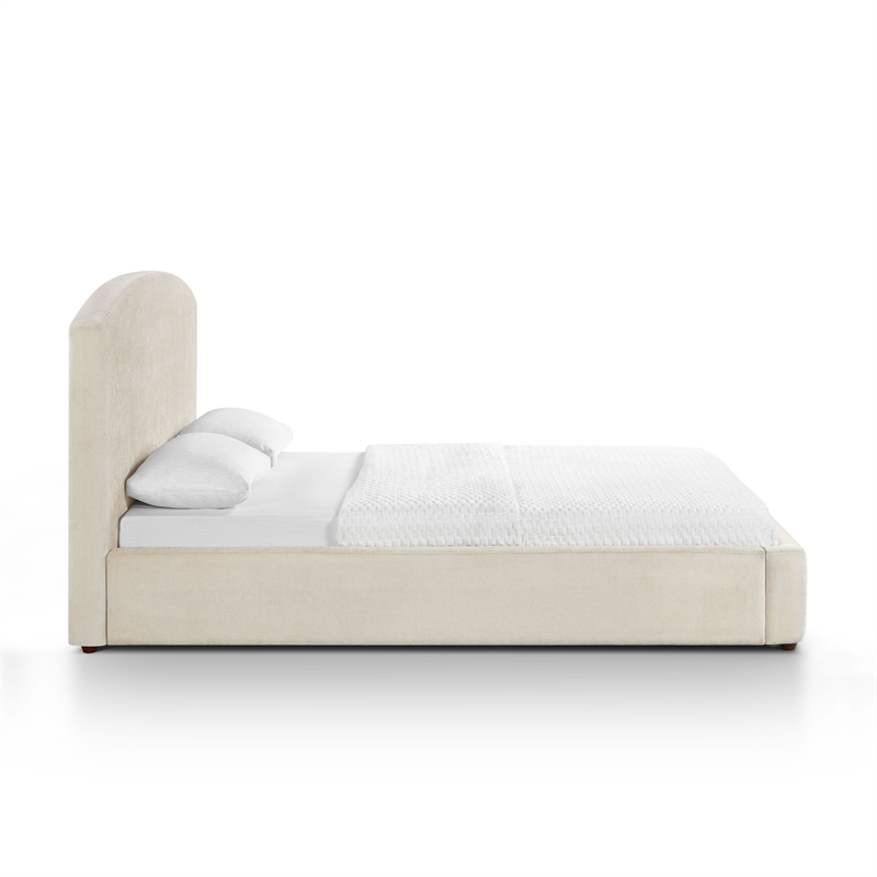 Leah Cream Performance Chenille Queen Bed