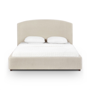 Leah Cream Performance Chenille Queen Bed