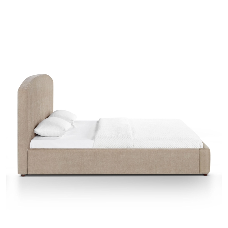 Leah Taupe Performance Chenille King Bed