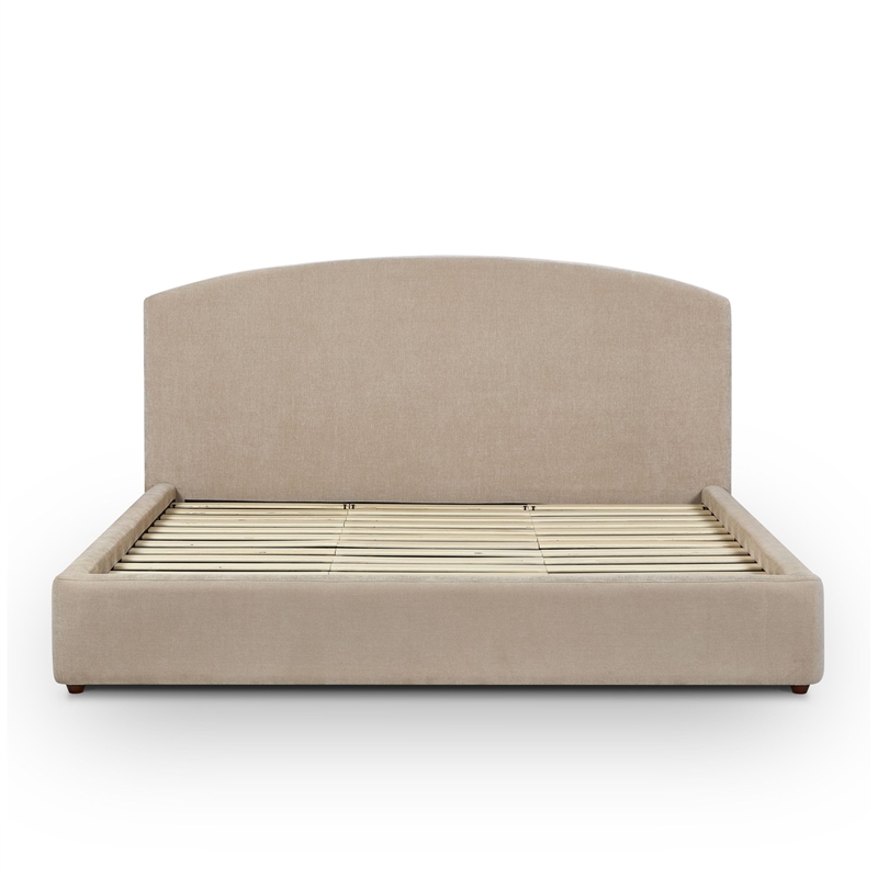 Leah Taupe Performance Chenille King Bed