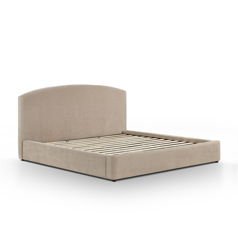 Leah Taupe Performance Chenille King Bed