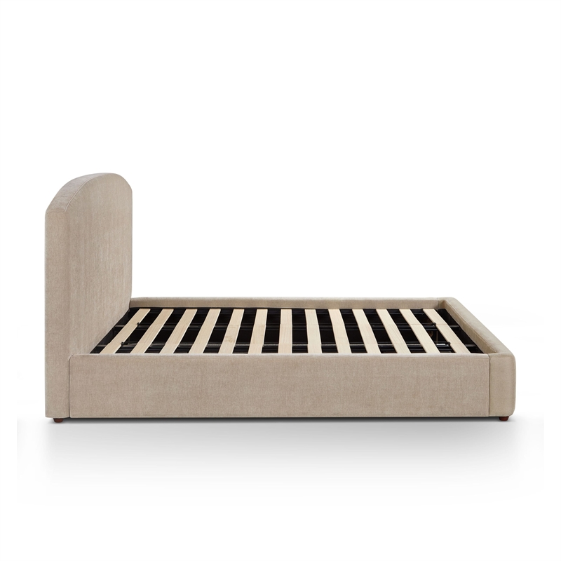 Leah Taupe Performance Chenille King Bed