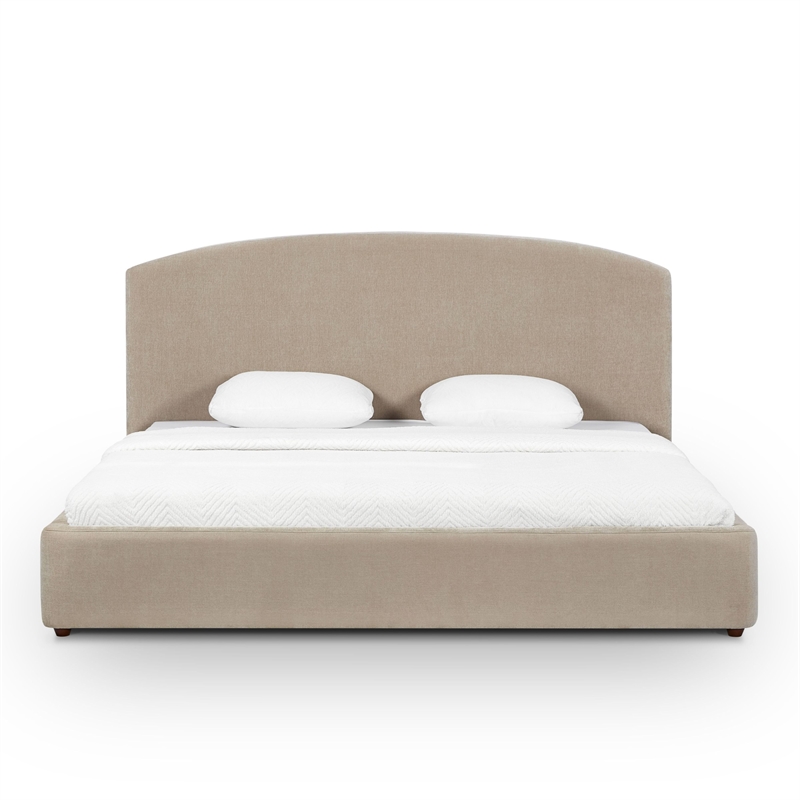 Leah Taupe Performance Chenille King Bed