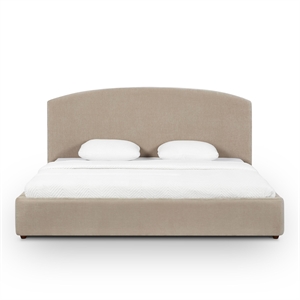 Leah Taupe Performance Chenille King Bed