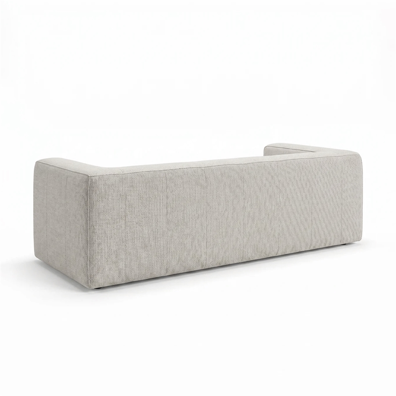 Aurora Pebble Beige Heavy Basketweave Sofa