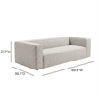Aurora Pebble Beige Heavy Basketweave Sofa