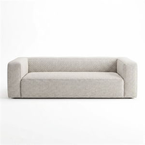 Aurora Pebble Beige Heavy Basketweave Sofa