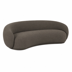 Kendall 90&quot Java Brown Textured Chenille Sofa