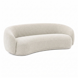 Kendall 90&quot Sand 2-Tone Chenille Sofa