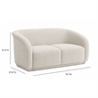 Yara Sand Distressed Chenille Loveseat