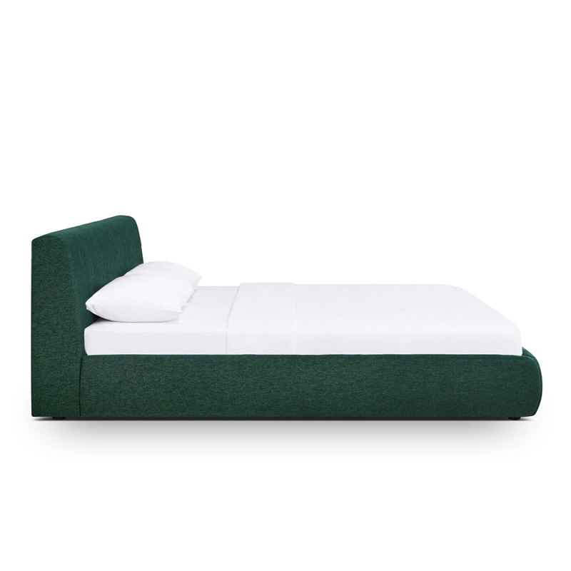 Isla Forest Green Chenille Performance King Bed