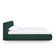 Isla Forest Green Chenille Performance King Bed