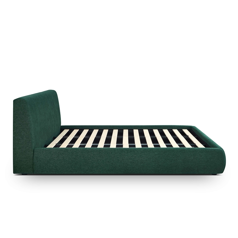 Isla Forest Green Chenille Performance King Bed