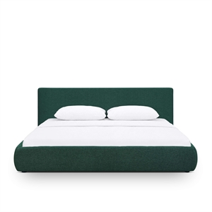 Isla Forest Green Chenille Performance King Bed