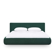 Isla Forest Green Chenille Performance King Bed