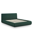 Isla Forest Green Chenille Performance Queen Bed