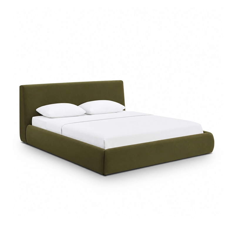 Isla Green Performance Velvet King Bed