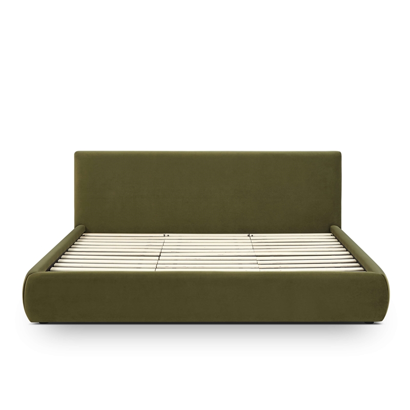 Isla Green Performance Velvet King Bed