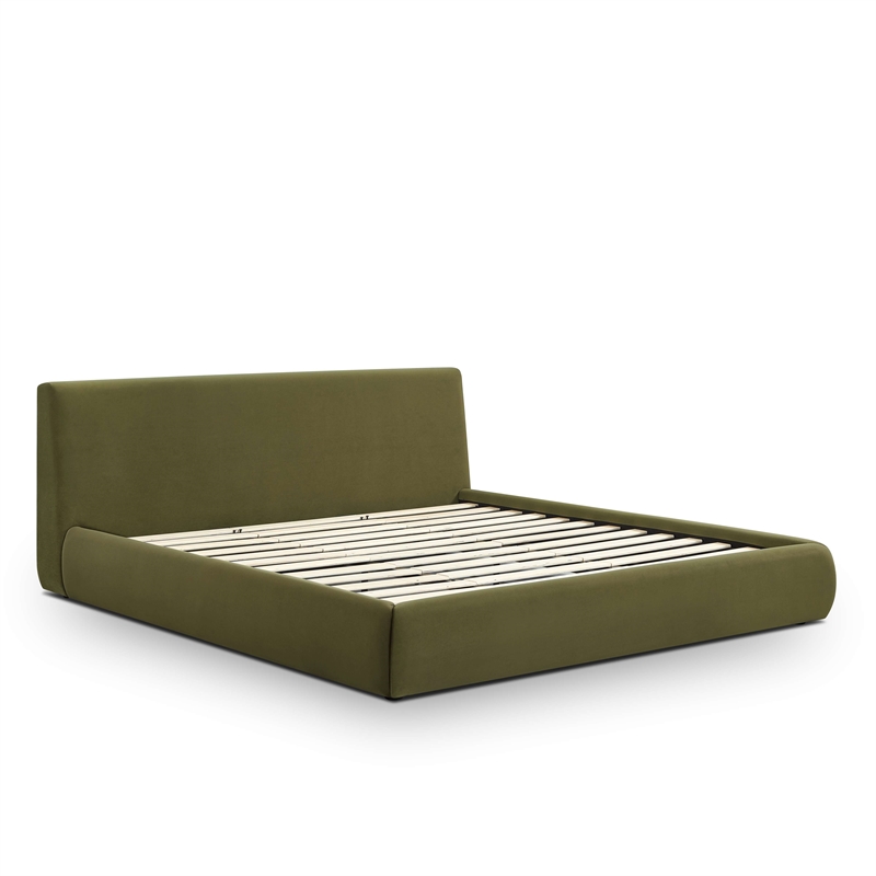 Isla Green Performance Velvet King Bed
