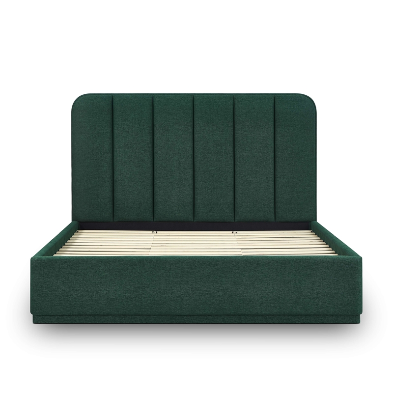 Parker Forest Green Chenille King Bed