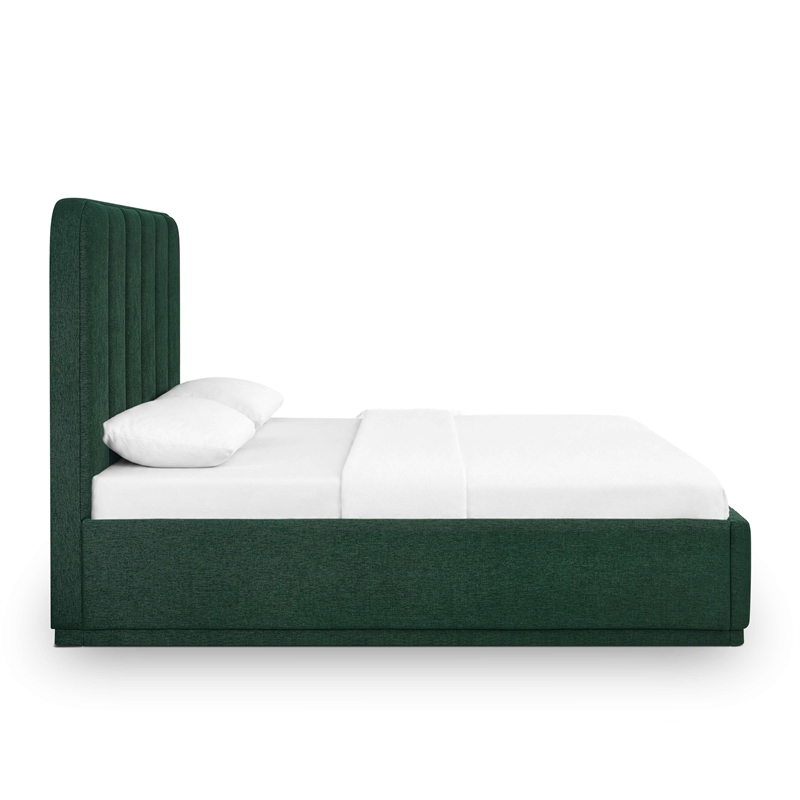 Parker Forest Green Chenille King Bed