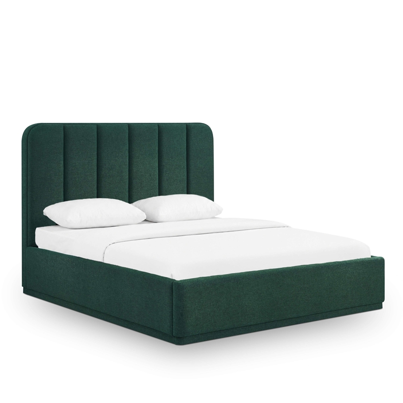 Parker Forest Green Chenille King Bed