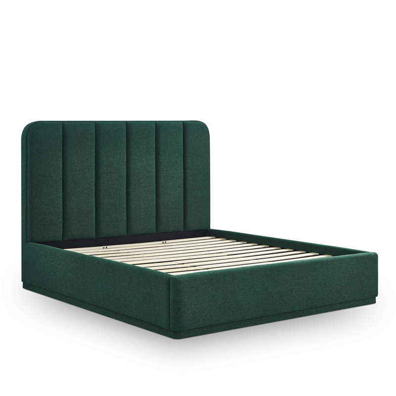 Parker Forest Green Chenille King Bed
