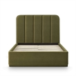 Parker Green Performance Velvet Queen Bed